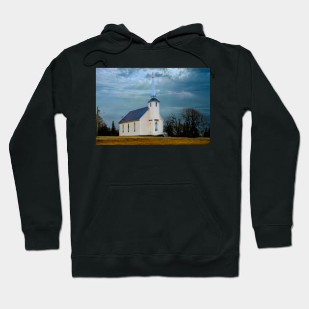 Rural Church DeSable, P.E.I. Canada Hoodie by Robert Alsop